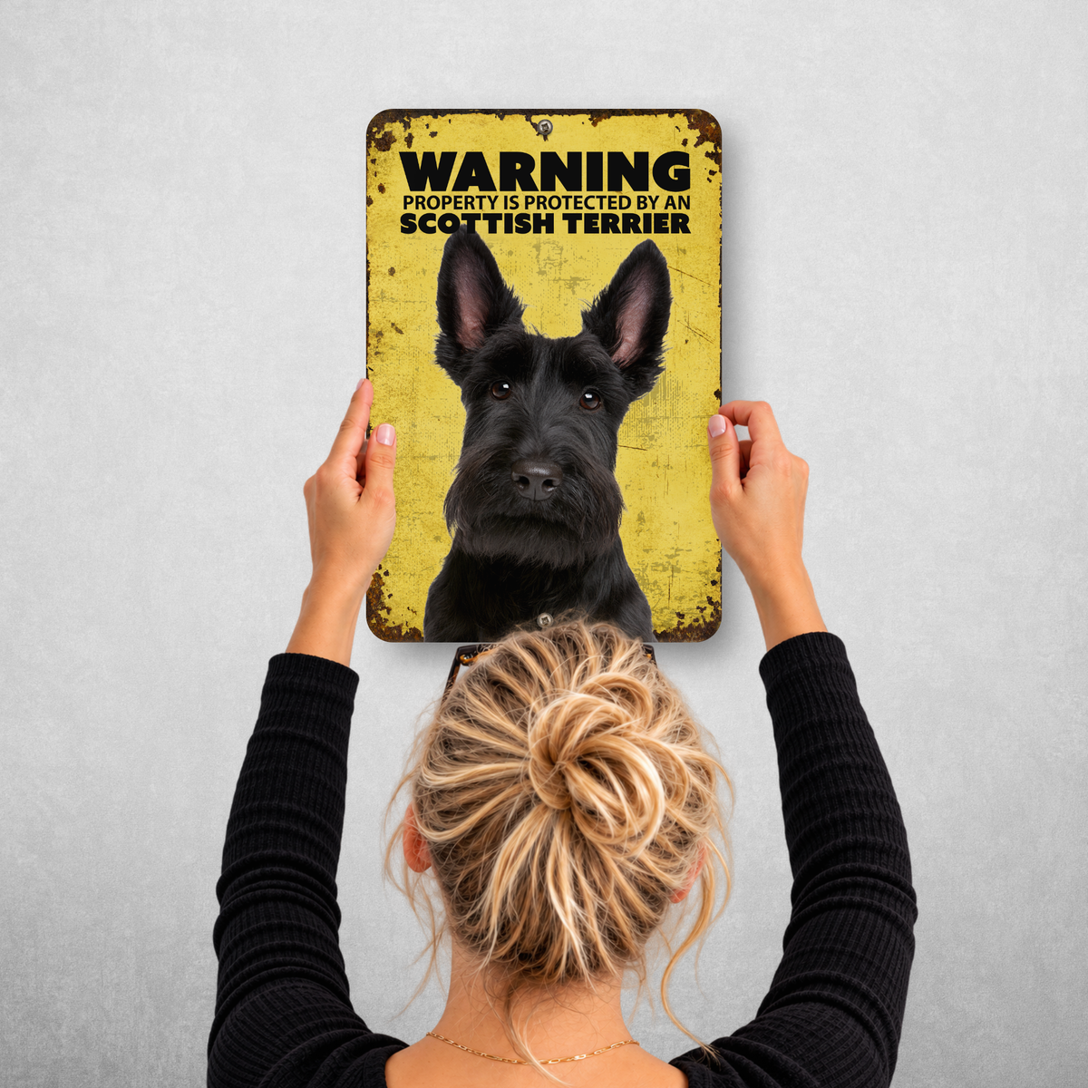 Warning Scottish Terrier Sign