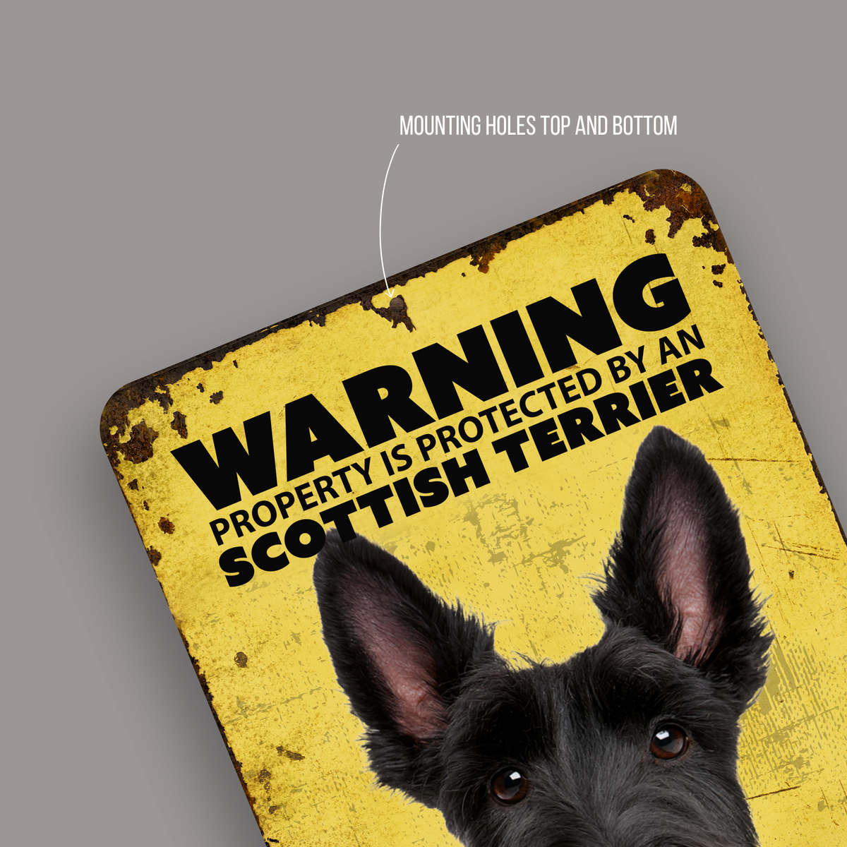 Warning Scottish Terrier Sign