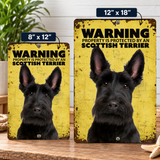 Warning Scottish Terrier Sign
