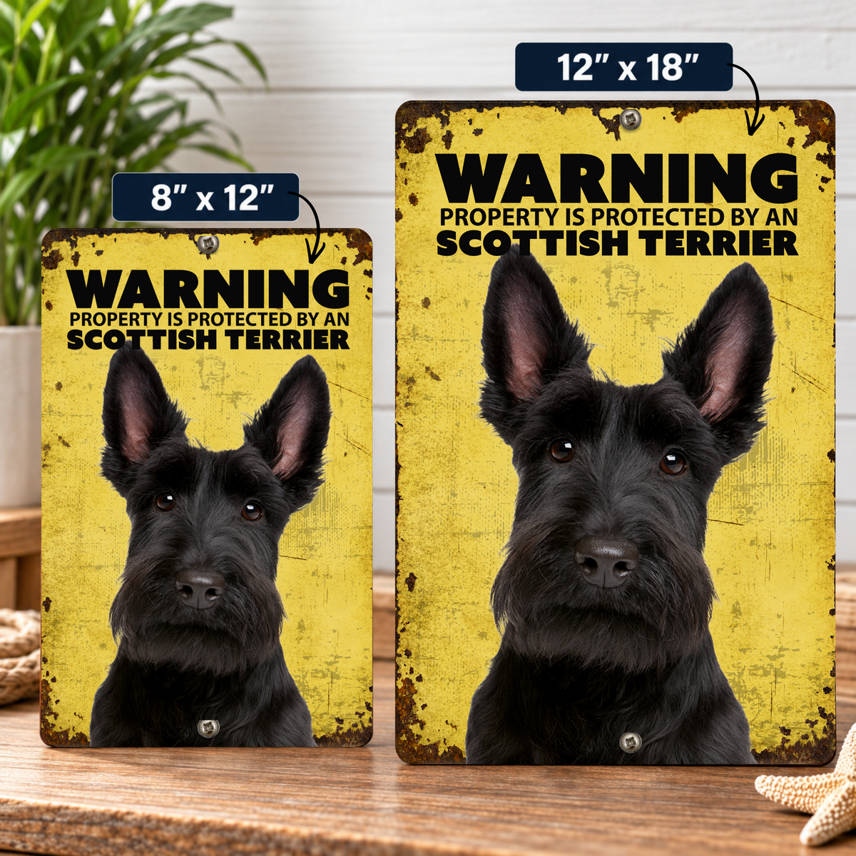 Warning Scottish Terrier Sign
