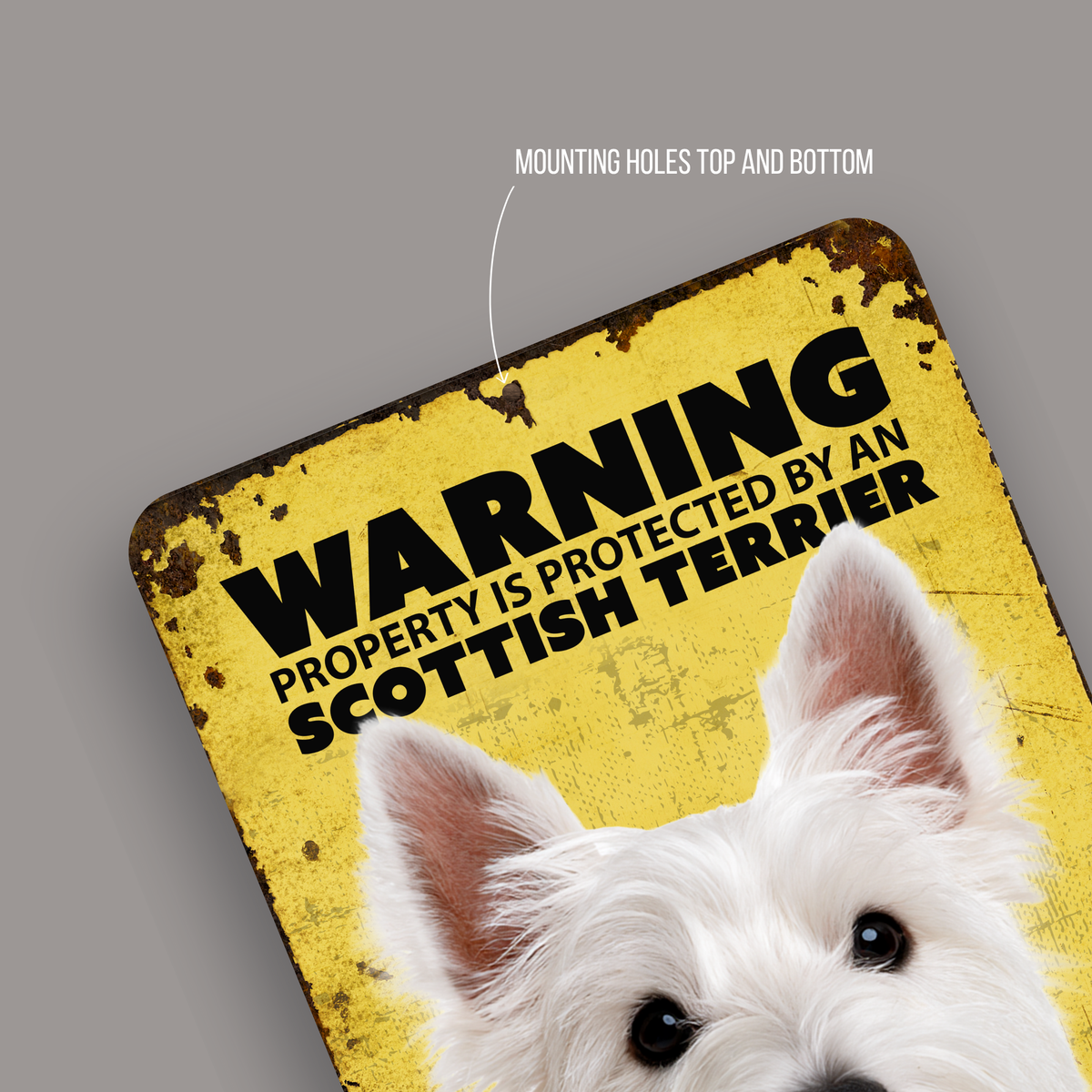 Warning Scottish Terrier Sign