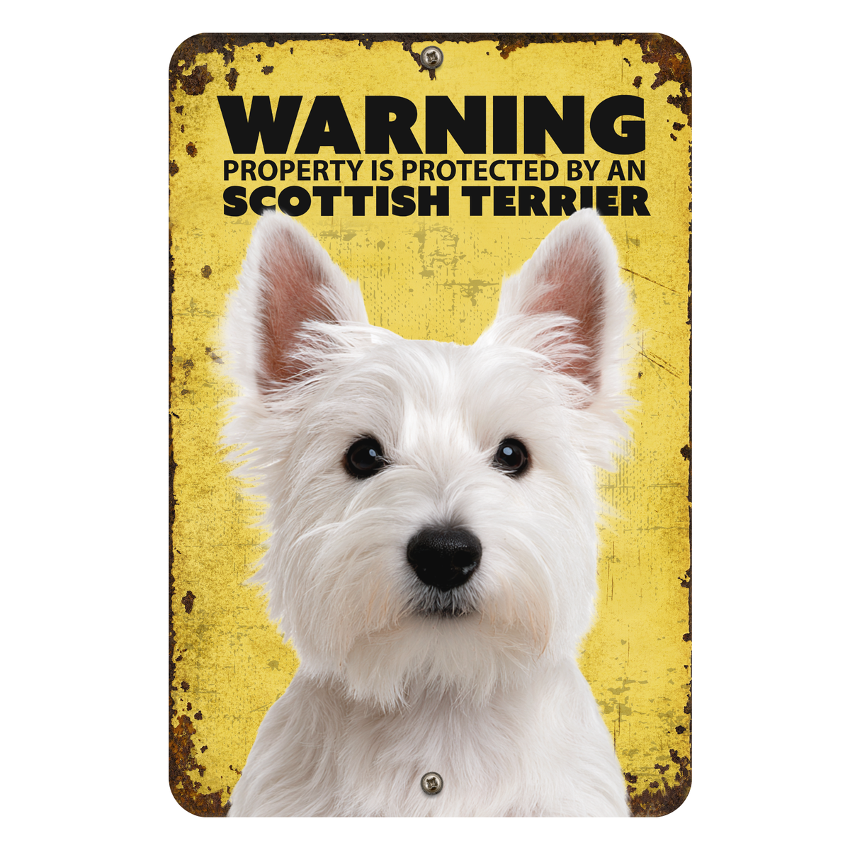 Warning Scottish Terrier Sign