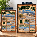 White Sands National Park Facts Aluminum Sign