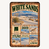 White Sands National Park Facts Aluminum Sign