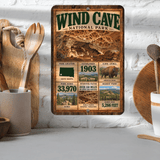 Wind Cave National Park Facts Aluminum Sign