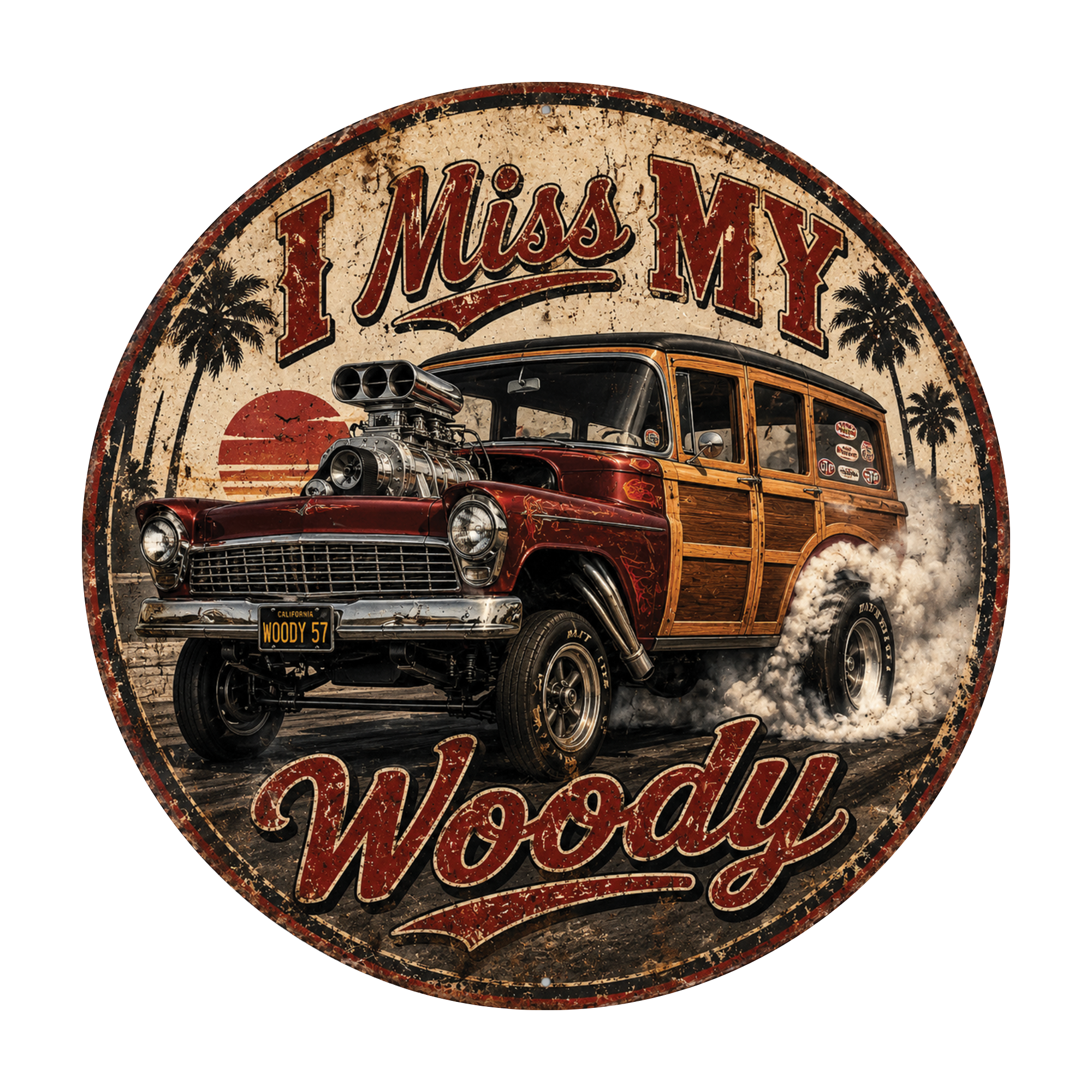 Woody Hot Rod Sign