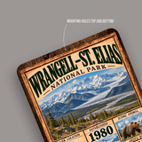 Wrangell-St. Elias National Park Facts Aluminum Sign