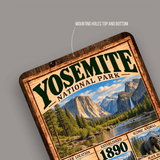 Yosemite National Park Facts Aluminum Sign