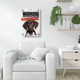 Warning German Shorthaired Pointer Zone Aluminum Sign