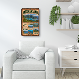 American Samoa National Park aluminum sign displayed in a bright living room