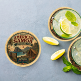 National Park of American Samoa Ceramic Coaster – 4" Round
