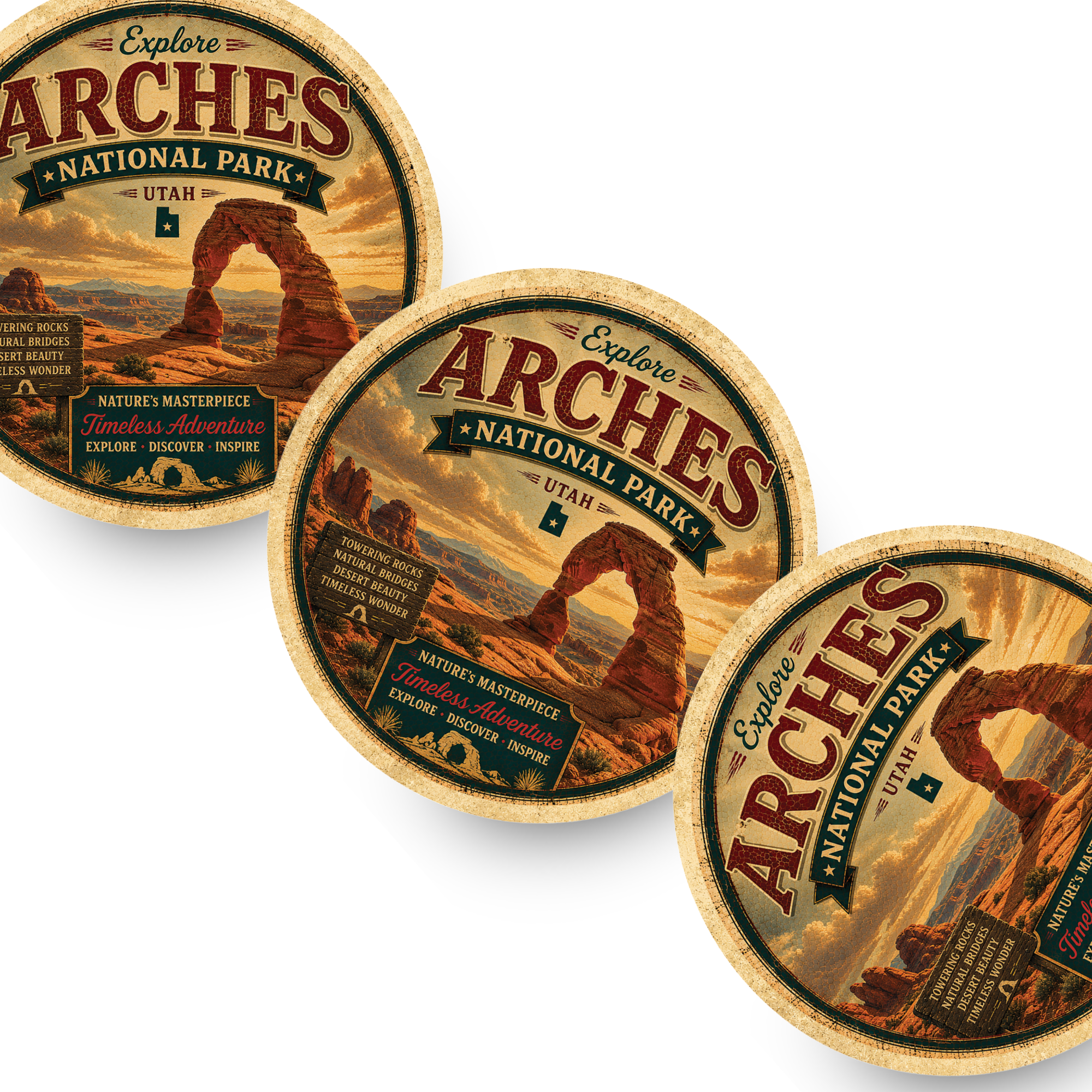 Arches National Park Ceramic Coaster – 4" Round