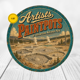 Artists Paintpots Yellowstone National Park Sign 12" Round