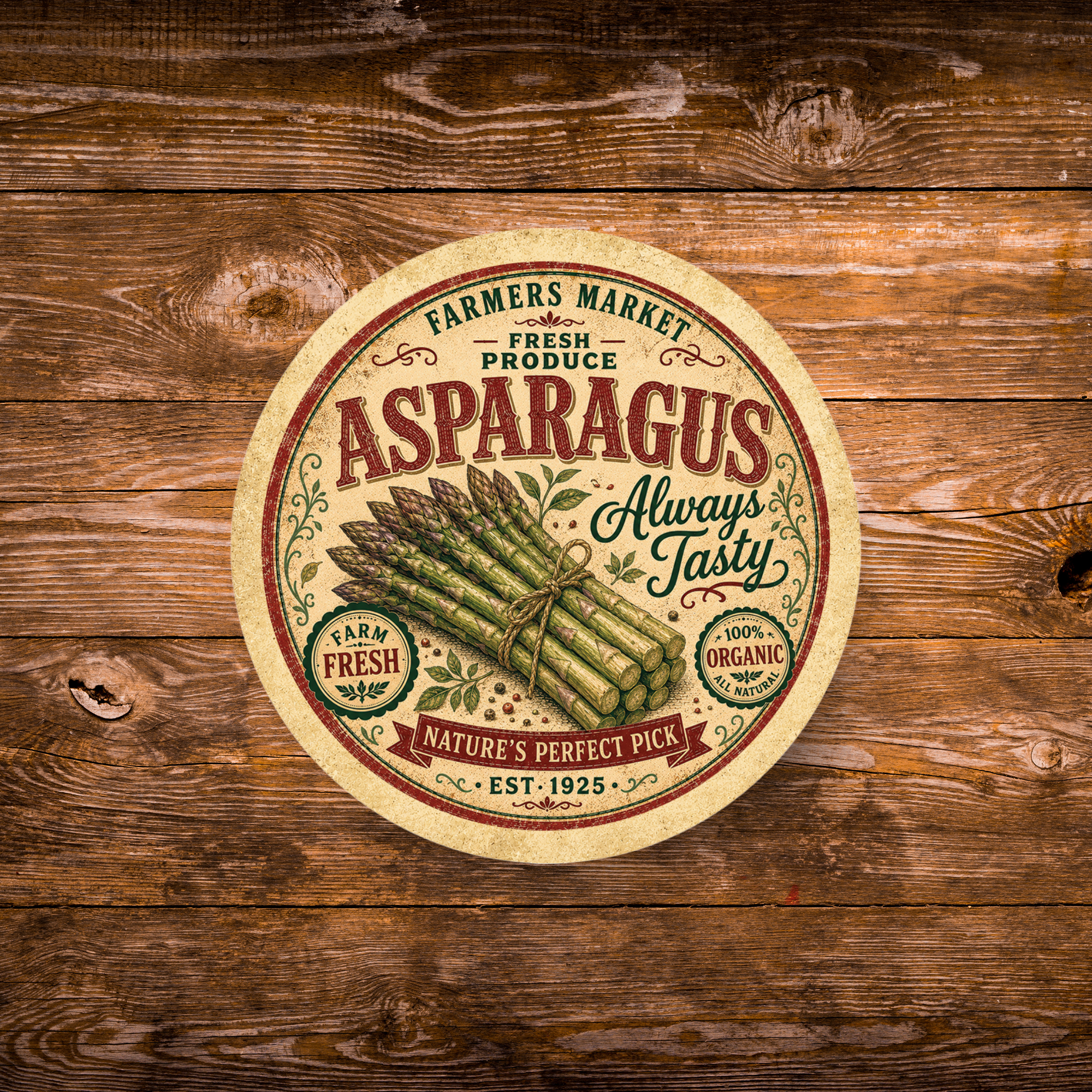 Vintage Asparagus Refrigerator Magnet