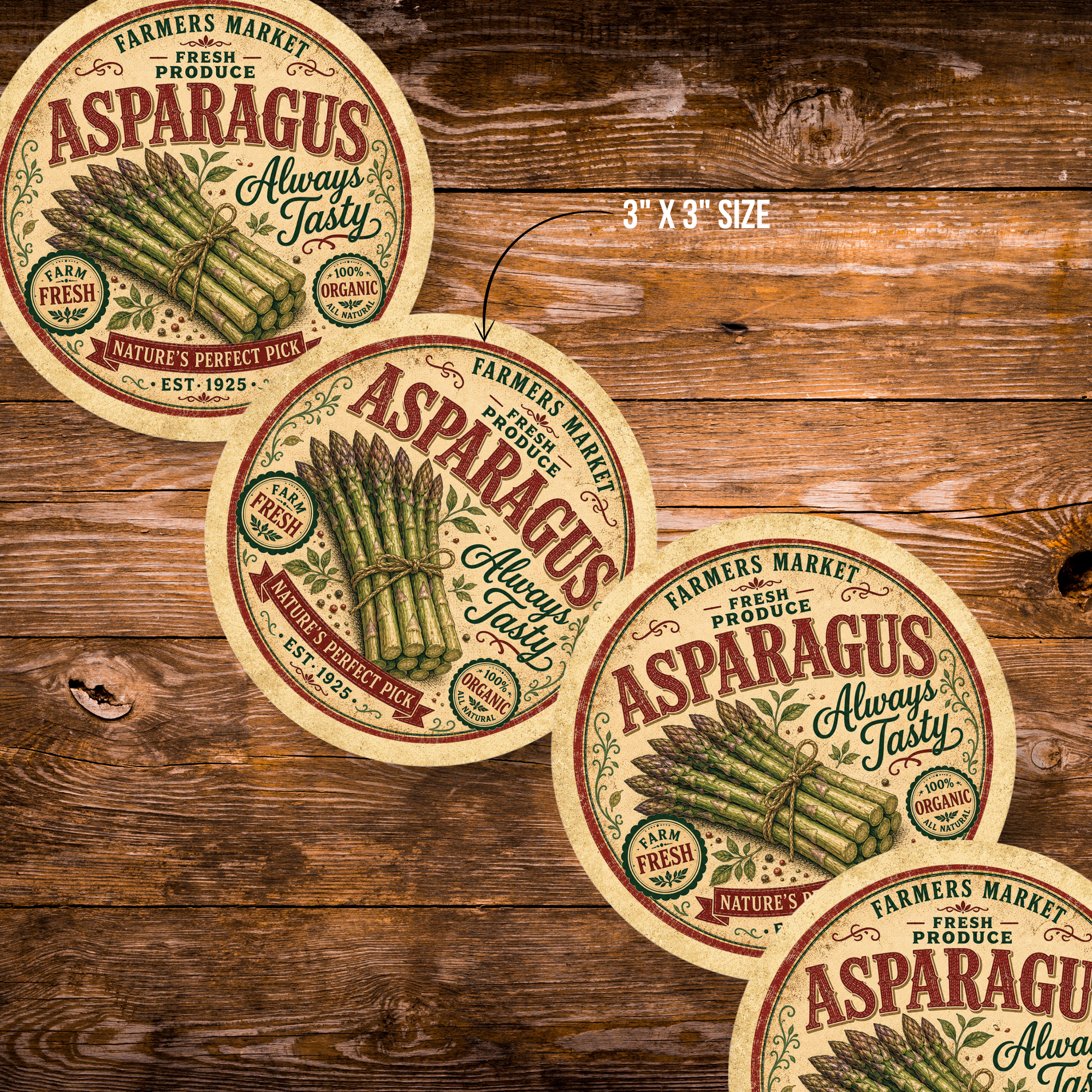 Vintage Asparagus Refrigerator Magnet