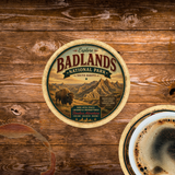 Badlands National Park Ceramic Coaster – 4" Round