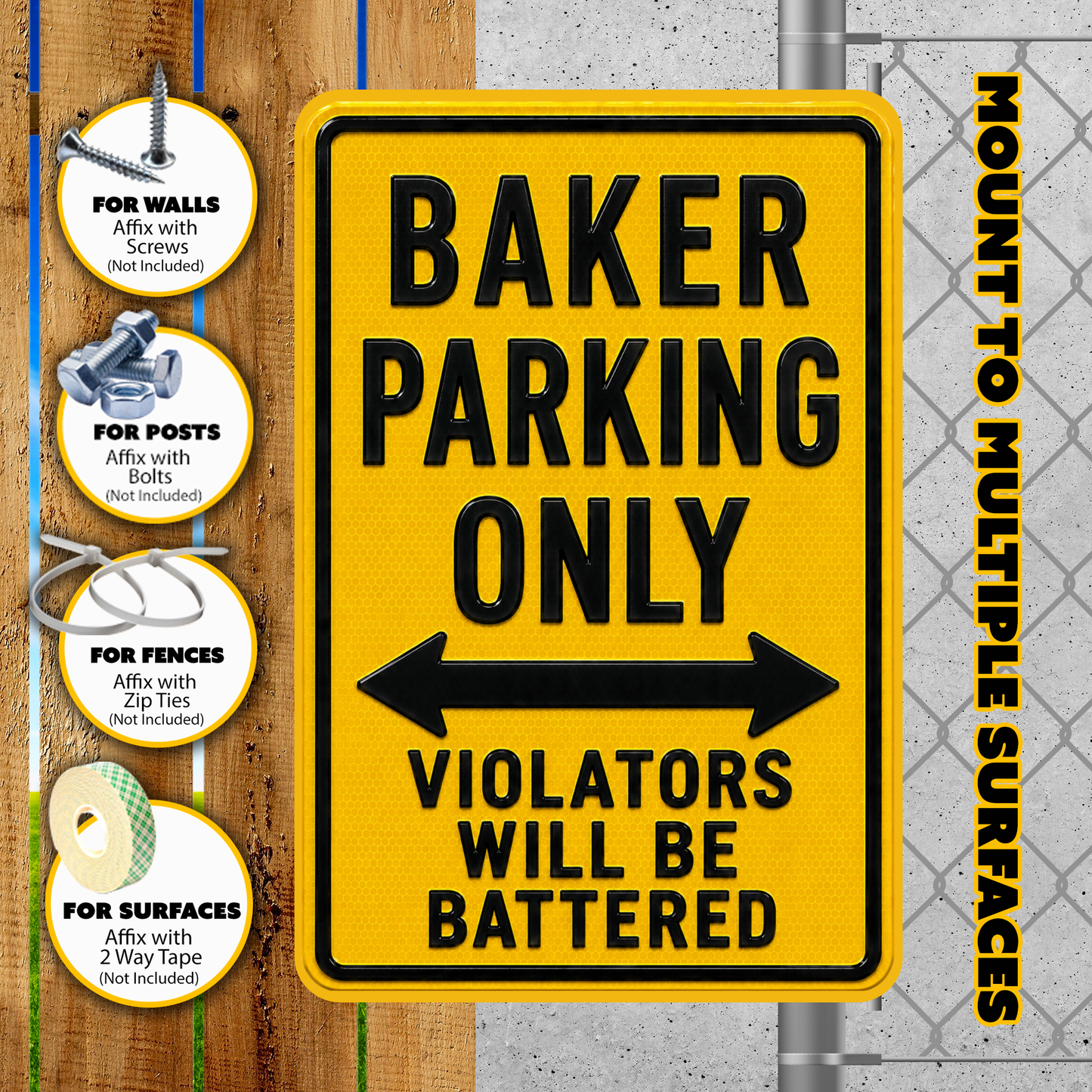 Baker Parking Sign