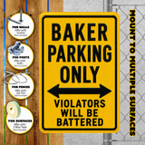 Baker Parking Sign