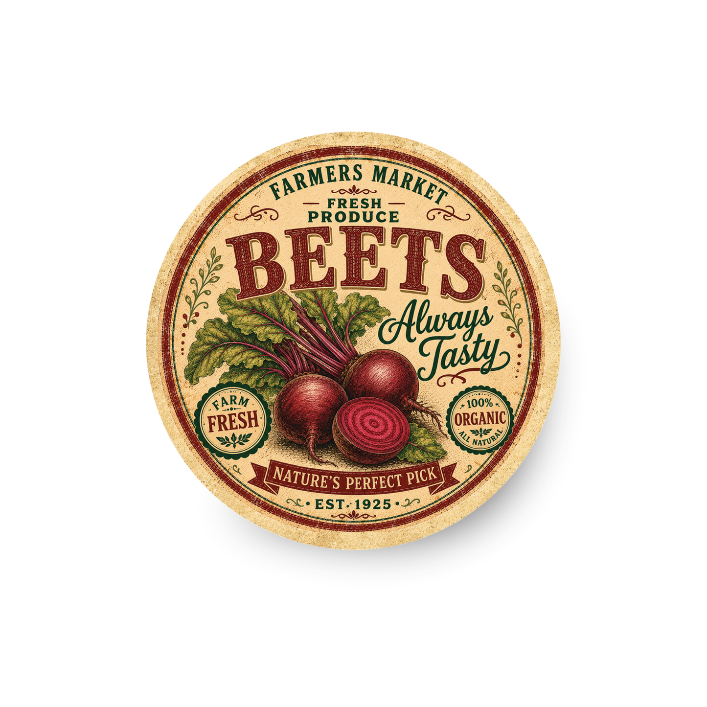 Vintage Beets Refrigerator Magnet