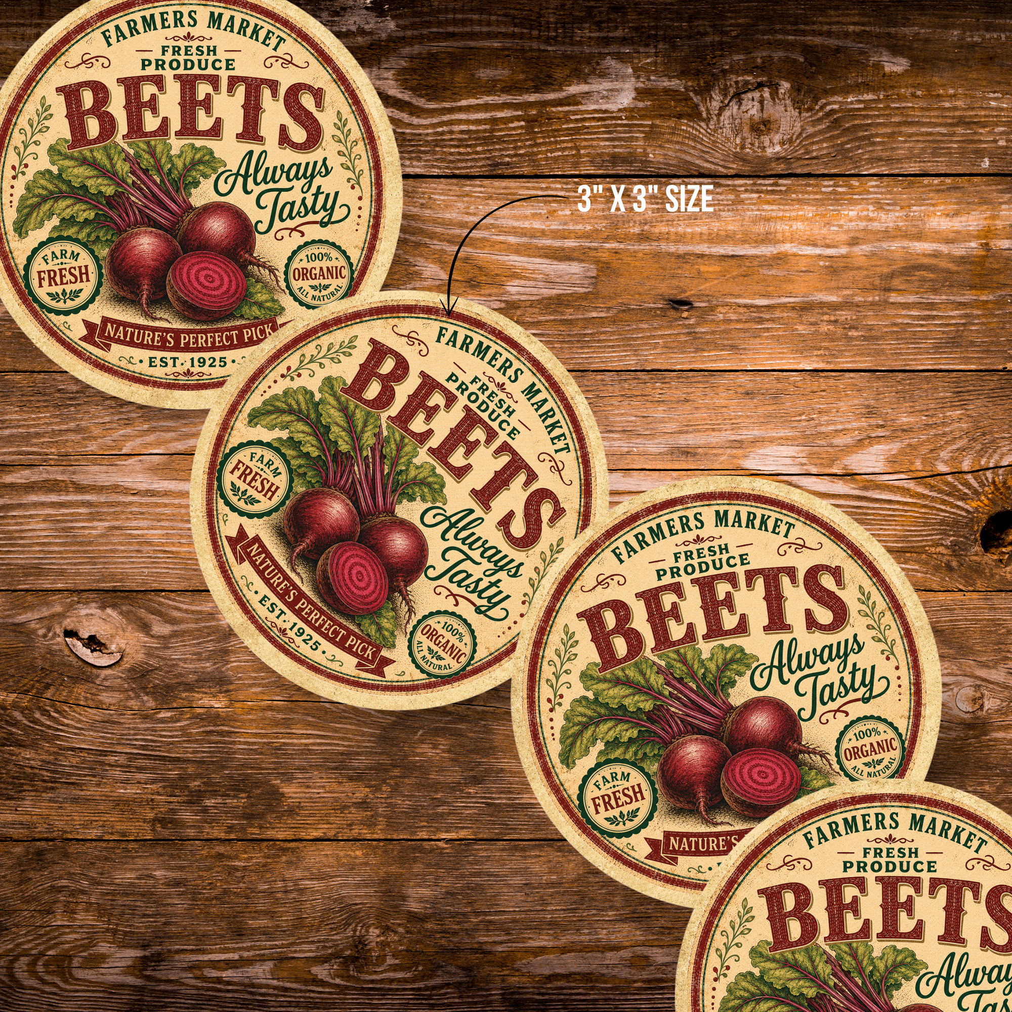 Vintage Beets Refrigerator Magnet