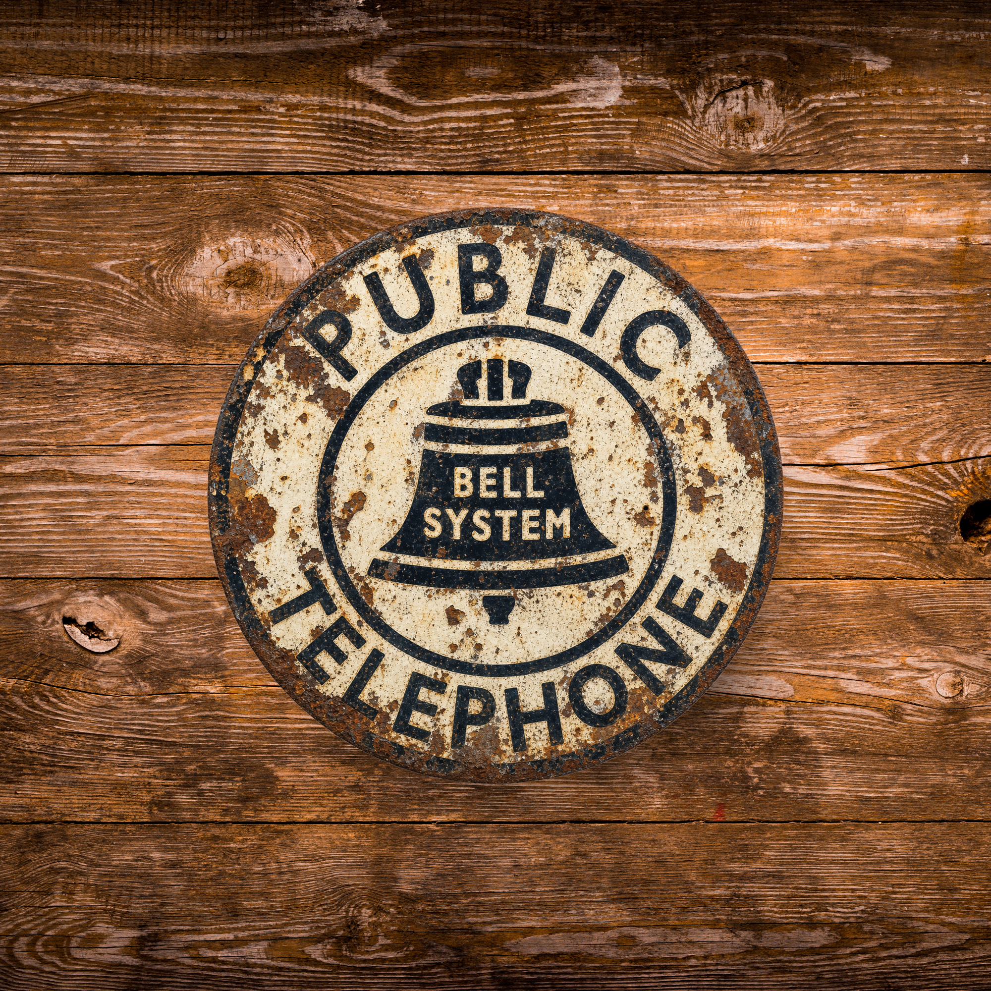 Vintage Bell System Public Telephone Magnet – 3-Inch Round