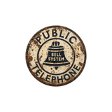 Vintage Bell System Public Telephone Ceramic Coaster – 4-Inch Round