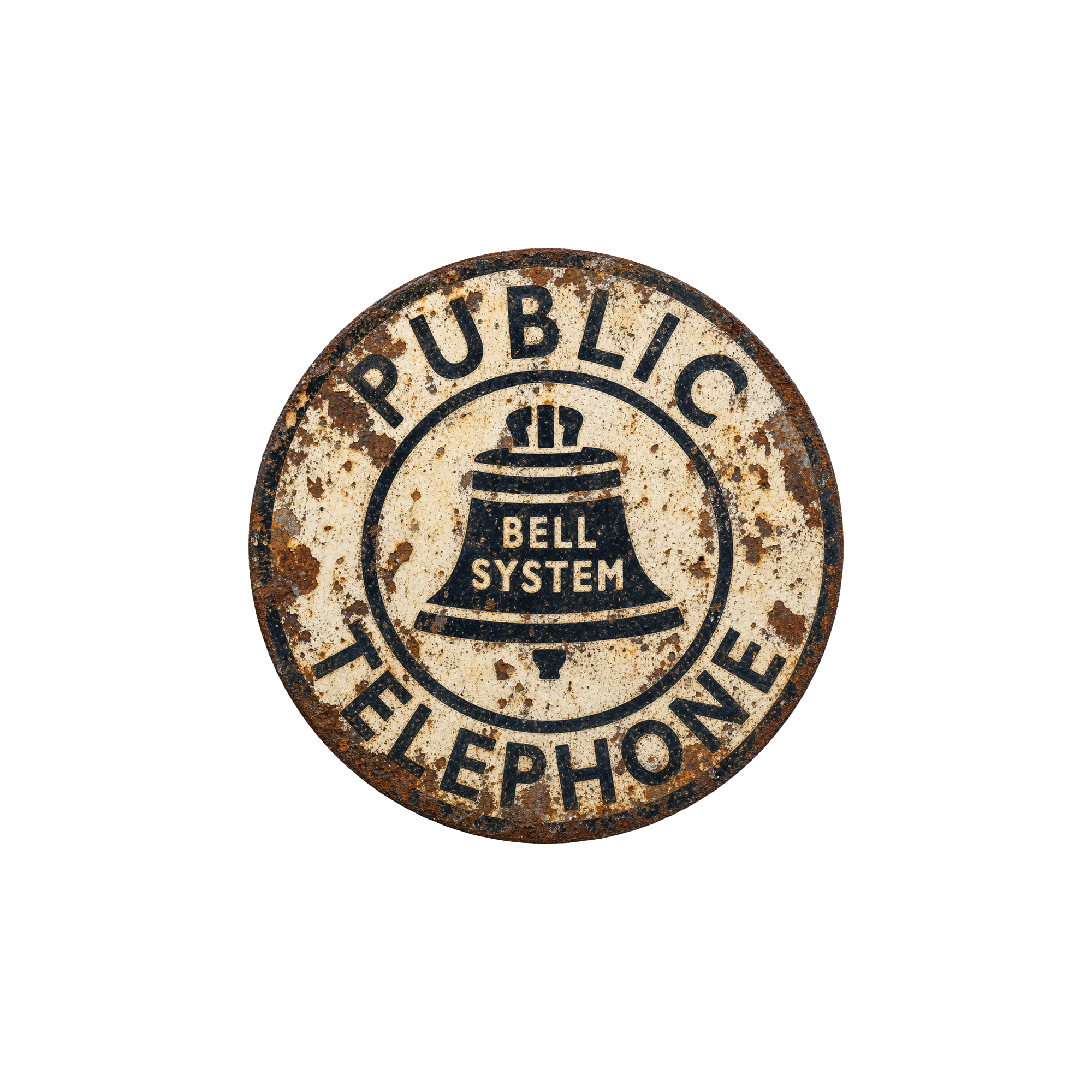 Vintage Bell System Public Telephone Ceramic Coaster – 4-Inch Round