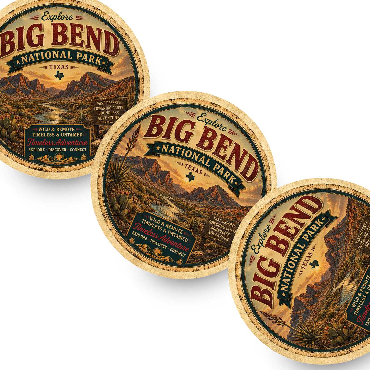 Big Bend National Park Ceramic Coaster – 4" Round
