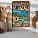 Biscayne National Park facts aluminum sign displayed on a kitchen wall