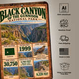 Black Canyon National Park sign features including aluminum construction and weather resistance