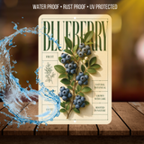 Blueberry Botanical Aluminum Sign – Fruit Kitchen & Garden Décor