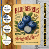 Vintage Blueberries Farm Fresh Aluminum Sign