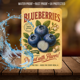 Vintage Blueberries Farm Fresh Aluminum Sign
