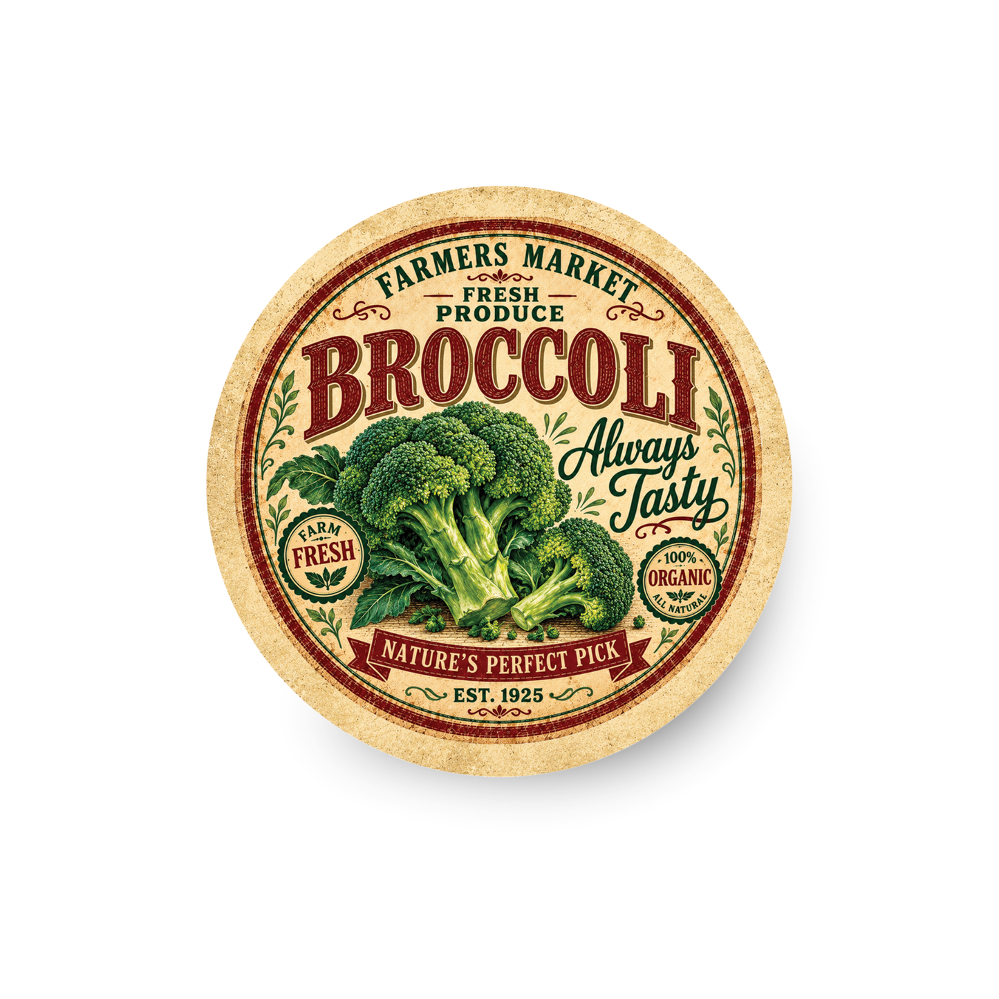 Vintage Broccoli Refrigerator Magnet
