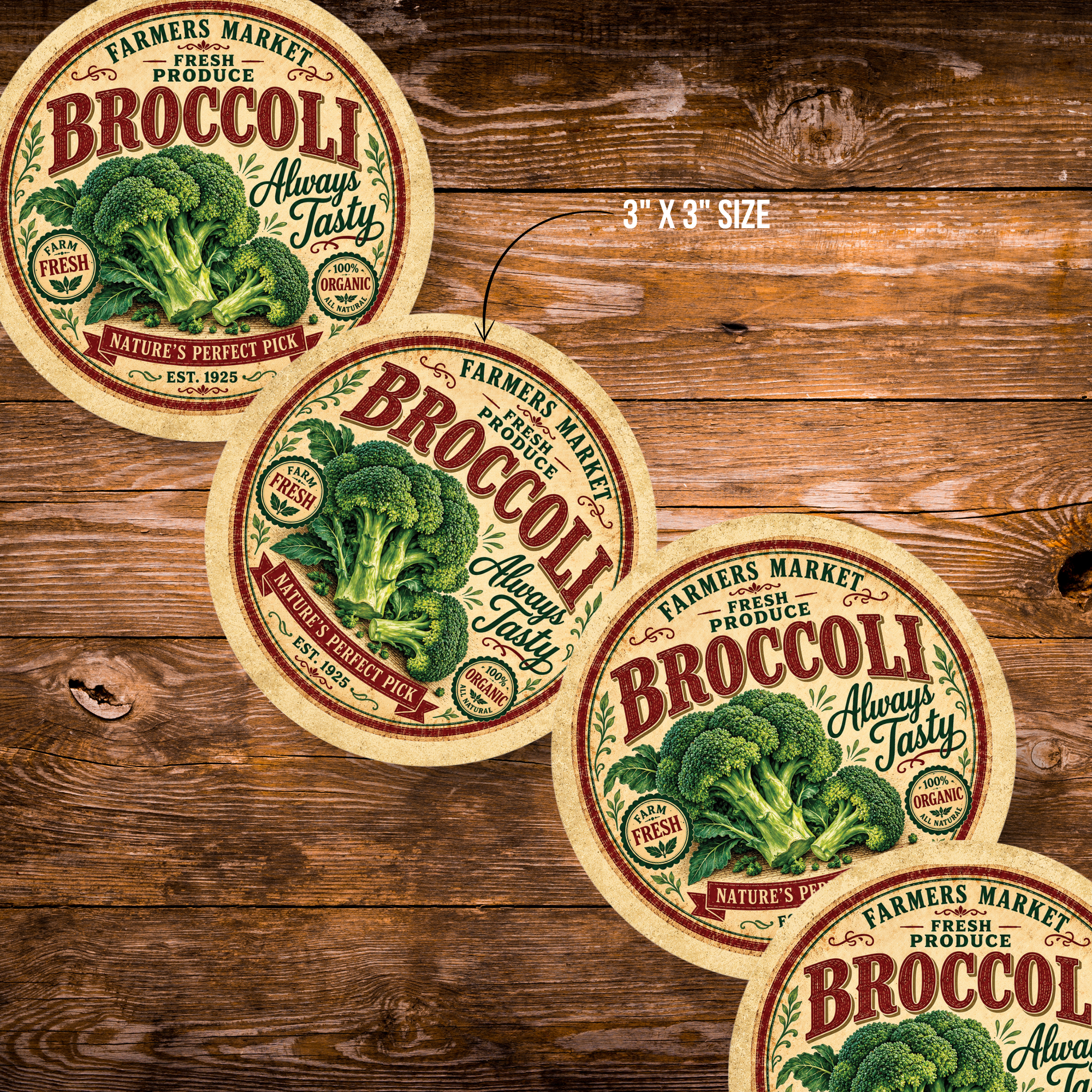 Vintage Broccoli Refrigerator Magnet