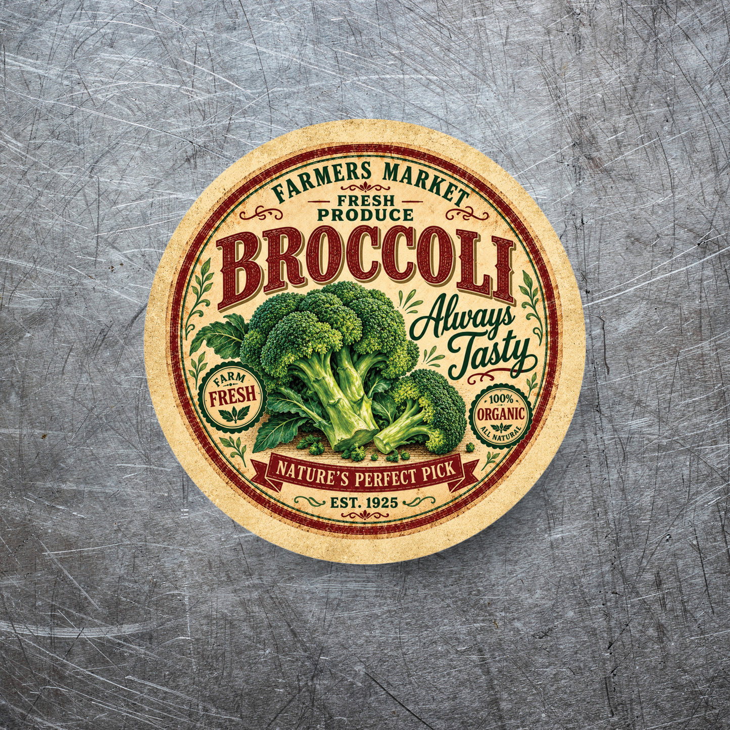 Vintage Broccoli Refrigerator Magnet
