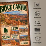 Bryce Canyon National Park sign features including aluminum construction and weather resistance