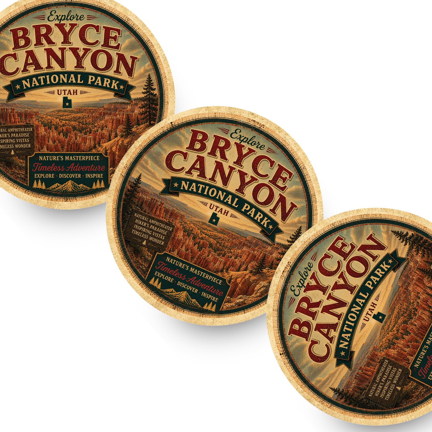 Bryce Canyon National Park Ceramic Coaster – 4" Round