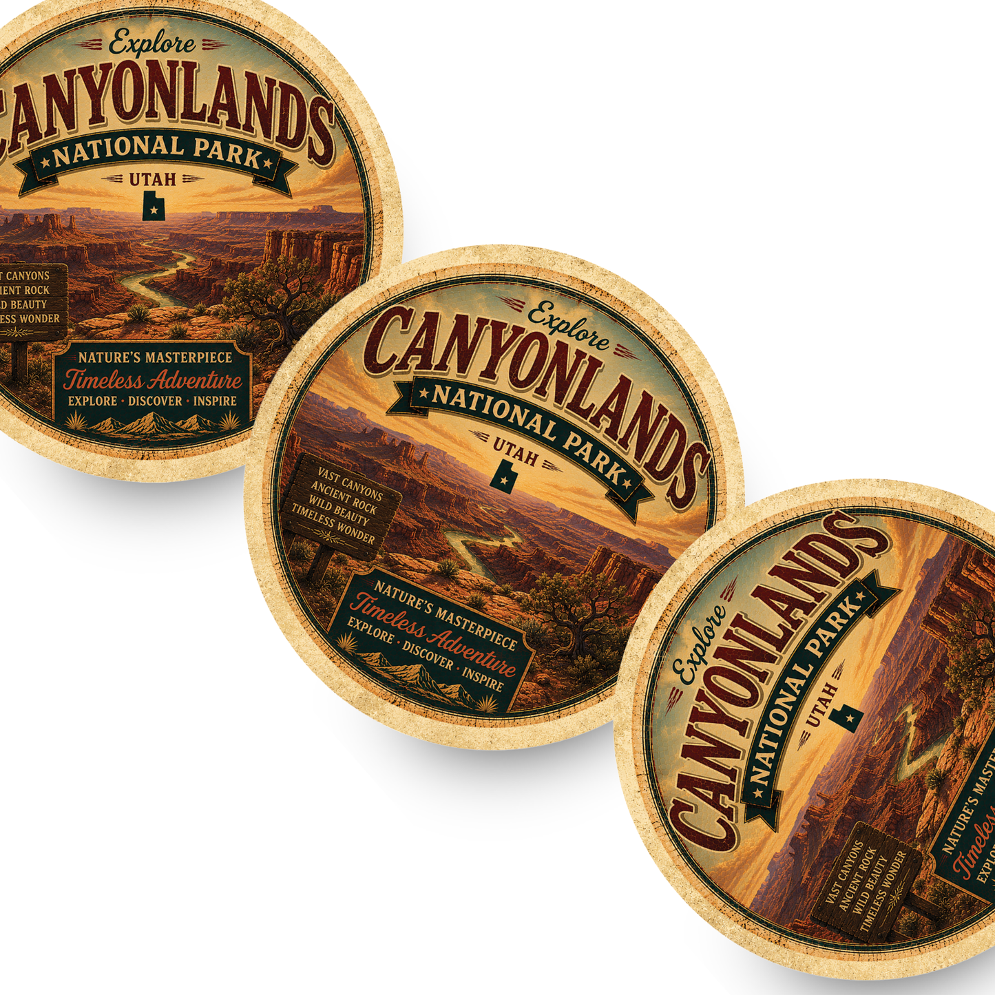 Canyonlands National Park Ceramic Coaster – 4" Round