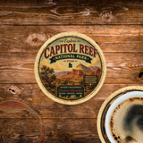 Capitol Reef National Park Ceramic Coaster – 4" Round