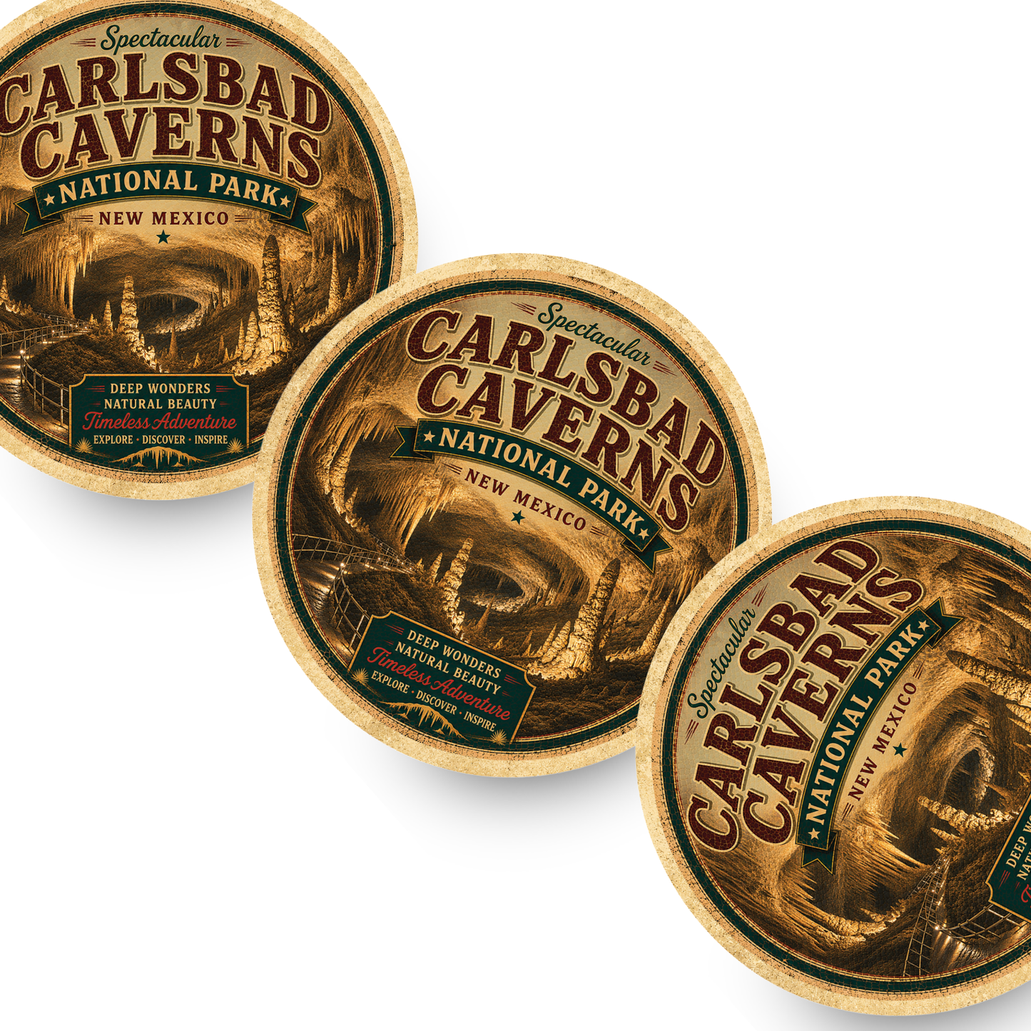 Carlsbad Caverns National Park Ceramic Coaster – 4" Round