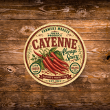 Vintage Cayenne Peppers Refrigerator Magnet