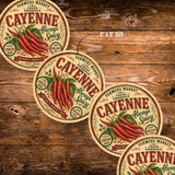 Vintage Cayenne Peppers Refrigerator Magnet