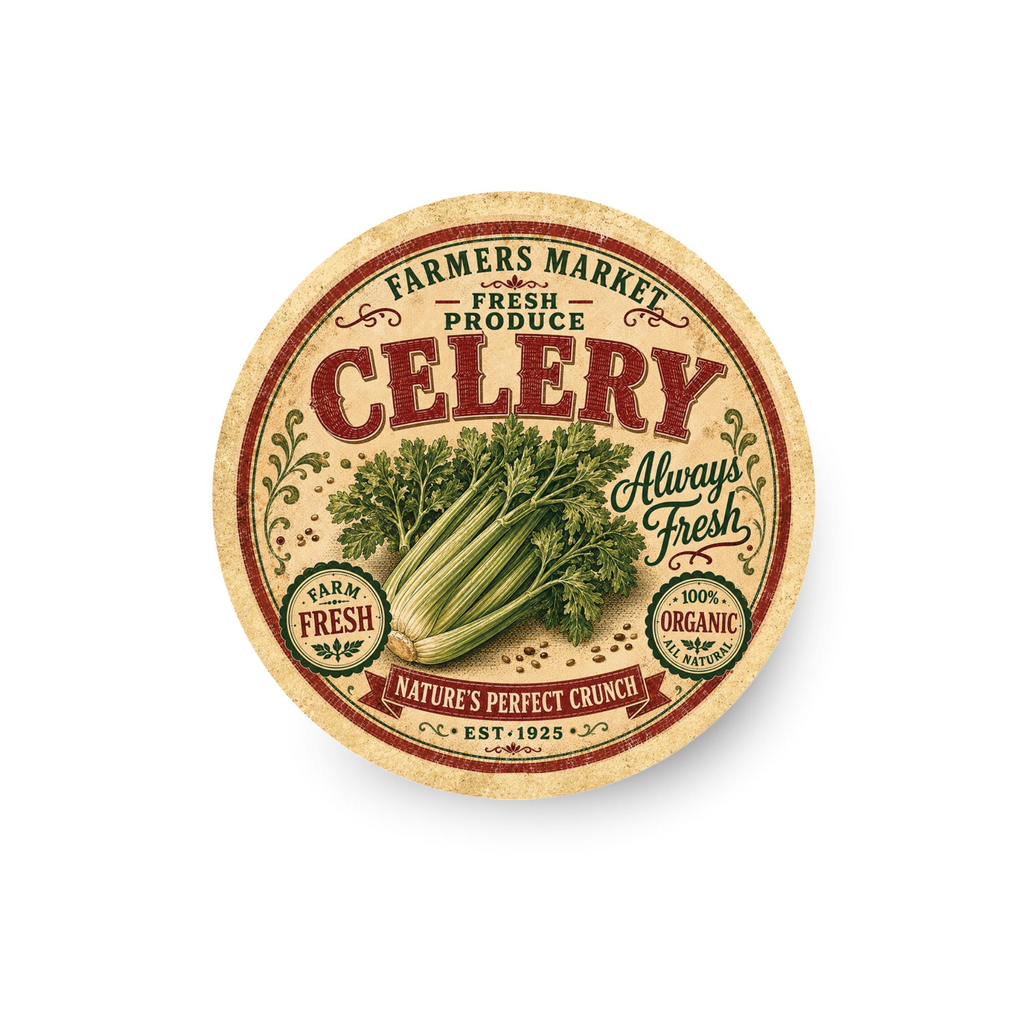 Vintage Celery Refrigerator Magnet