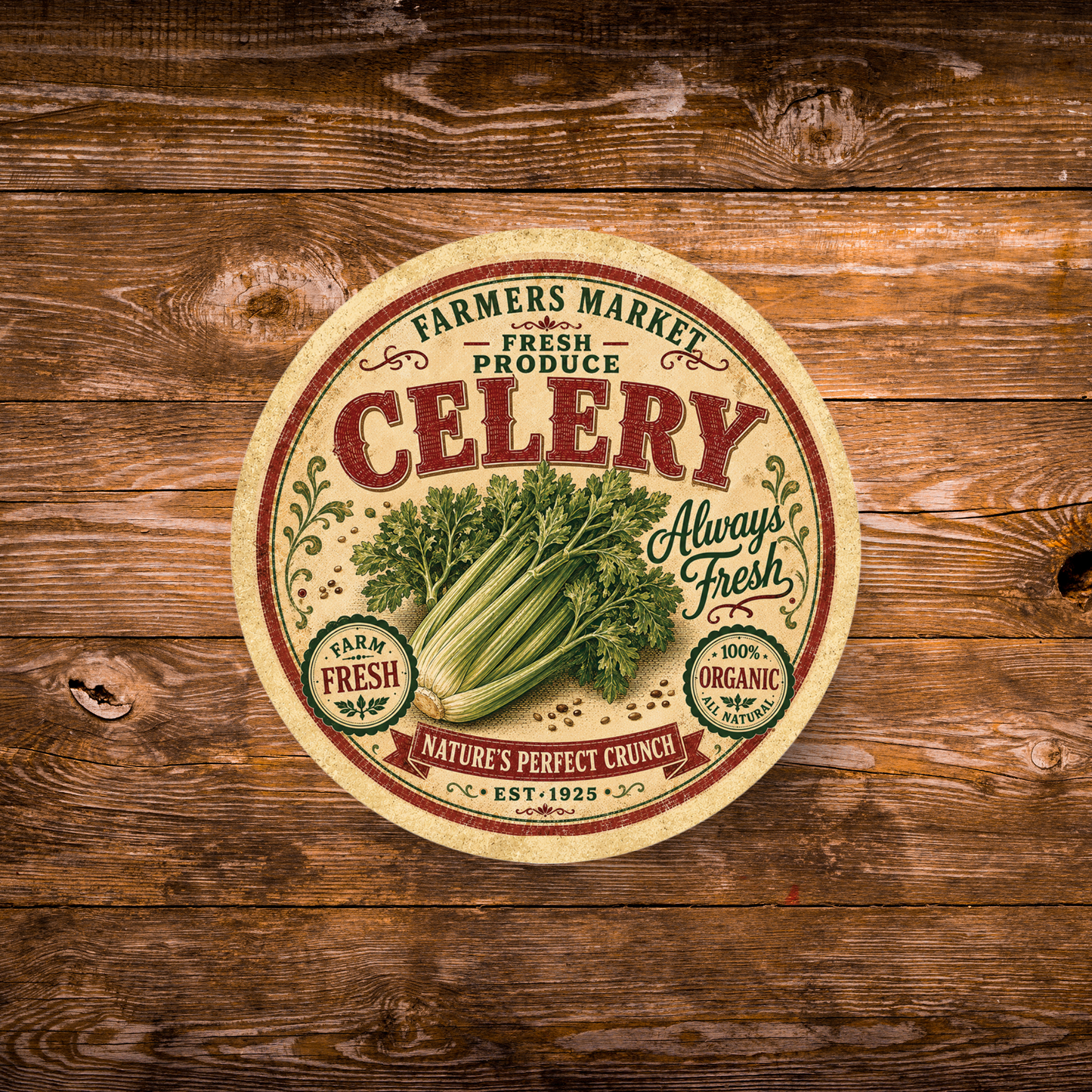 Vintage Celery Refrigerator Magnet