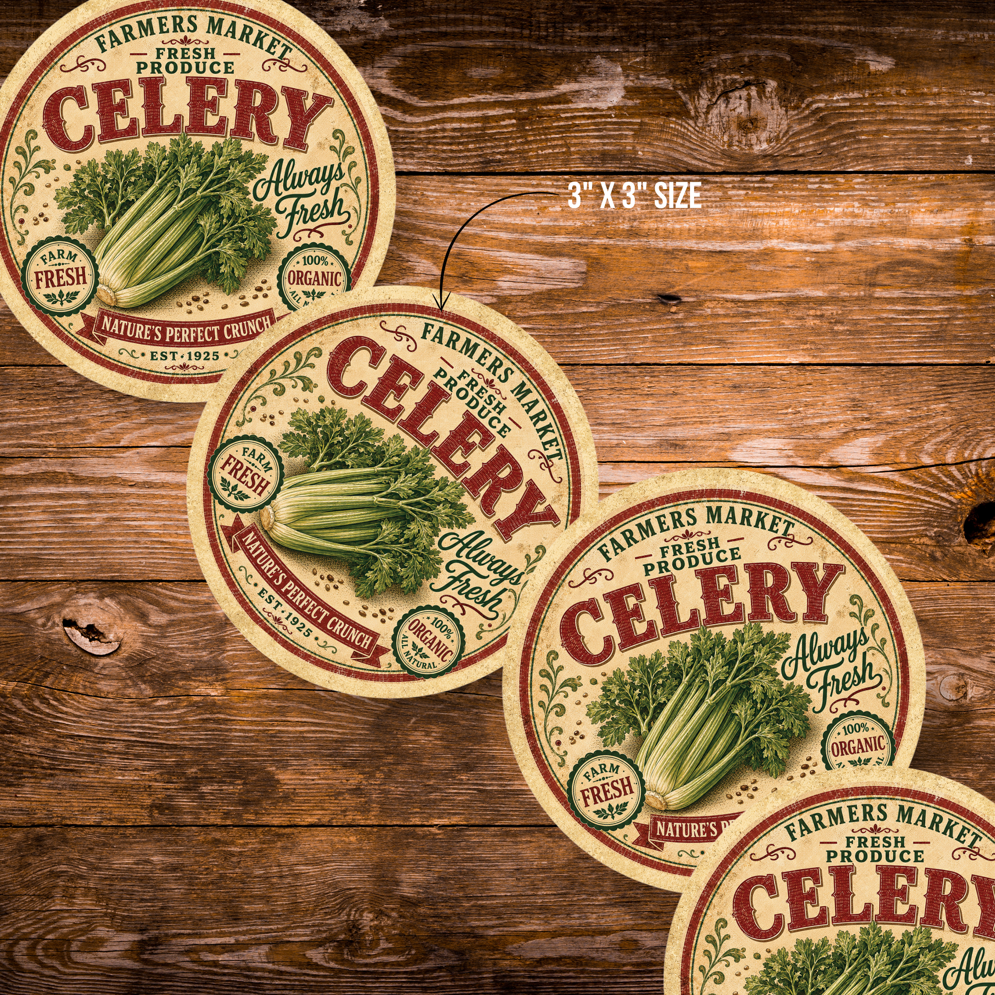 Vintage Celery Refrigerator Magnet