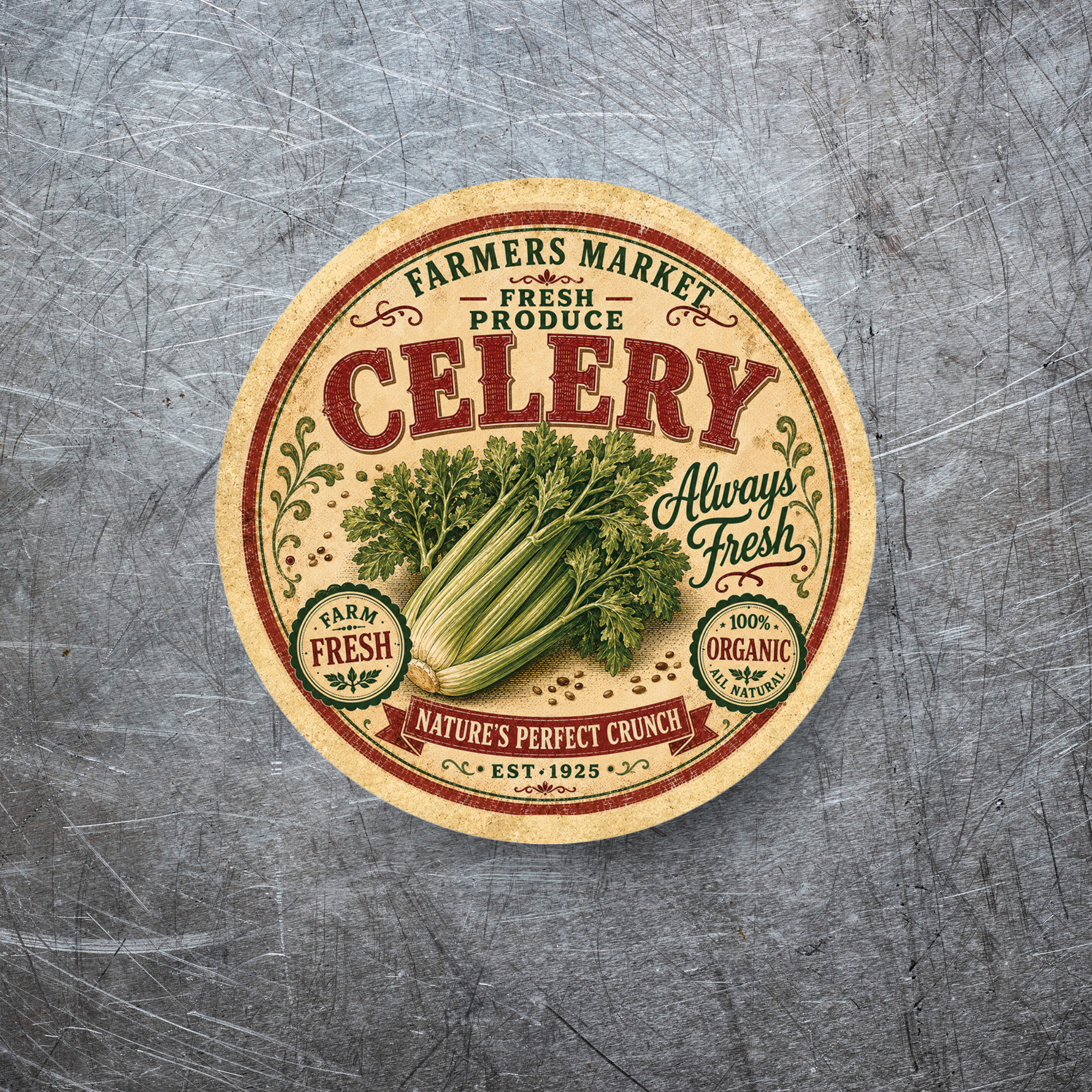 Vintage Celery Refrigerator Magnet