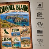 Channel Islands National Park sign features including aluminum construction and weather resistance