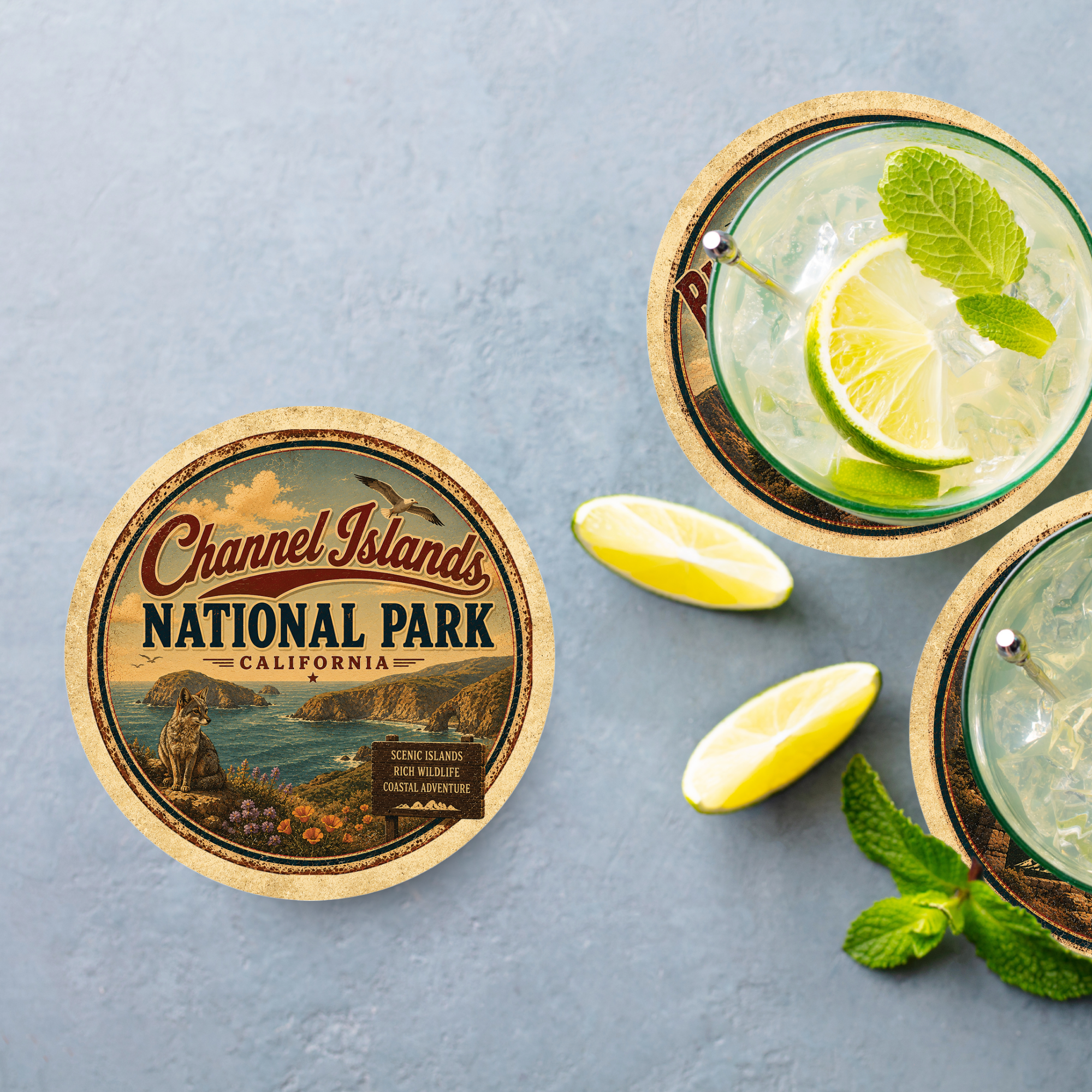 Channel Islands National Park Ceramic Coaster – 4" Round