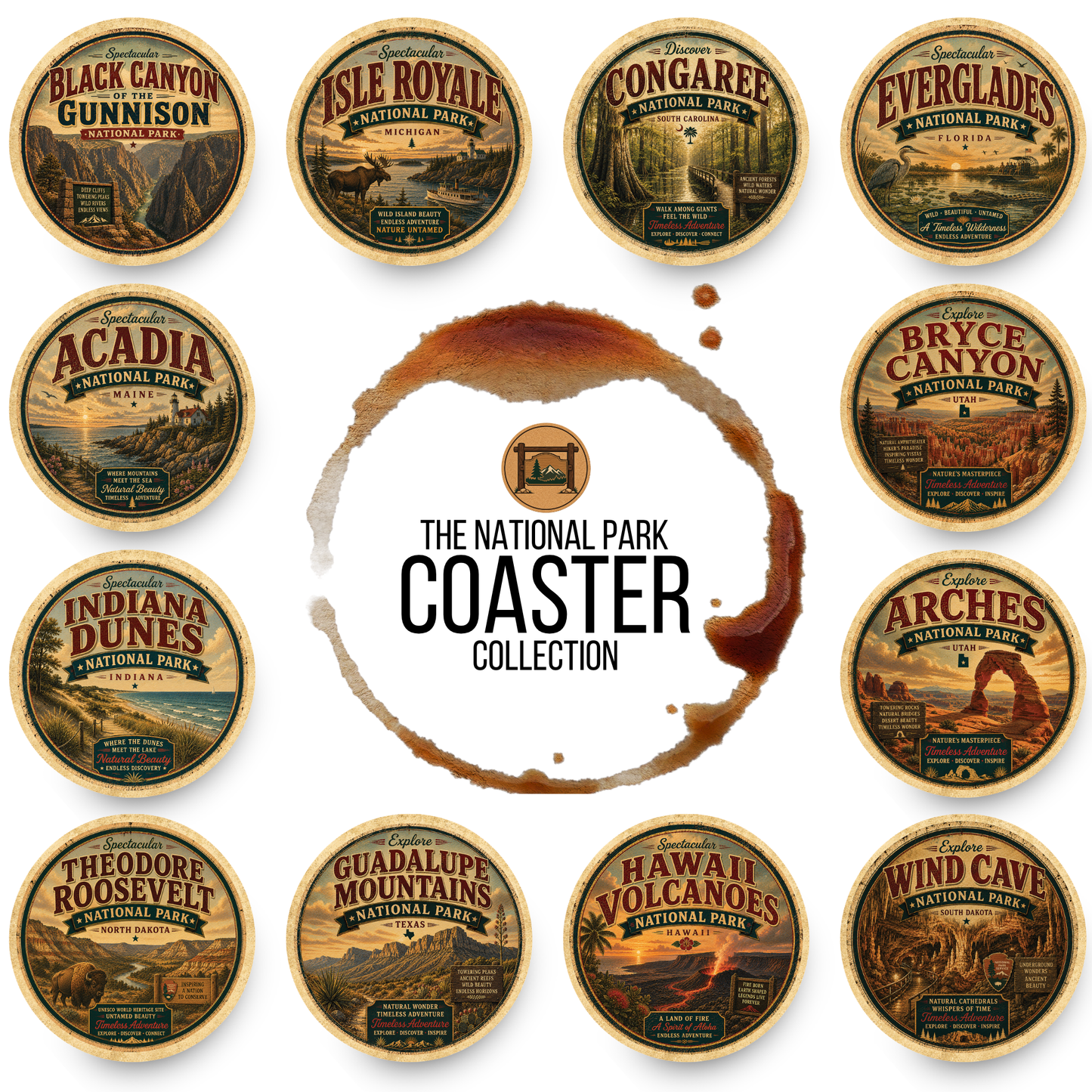 Channel Islands National Park Ceramic Coaster – 4" Round